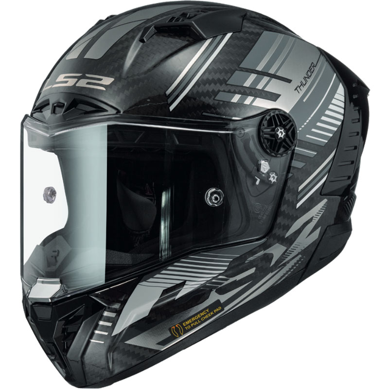 Ls2 Ff805 Thunder Carbon Volt Black Grey Helmet